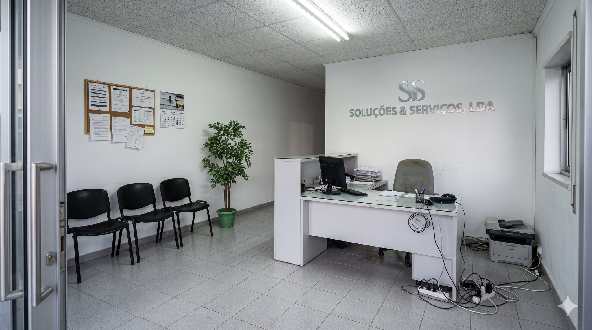 Espaço de trabalho antes
